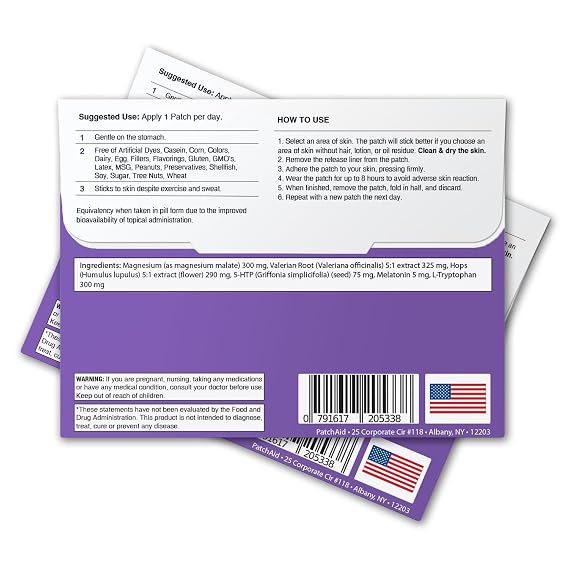 Sleep Aid Topical Patch by PatchAid 30-Day Supply