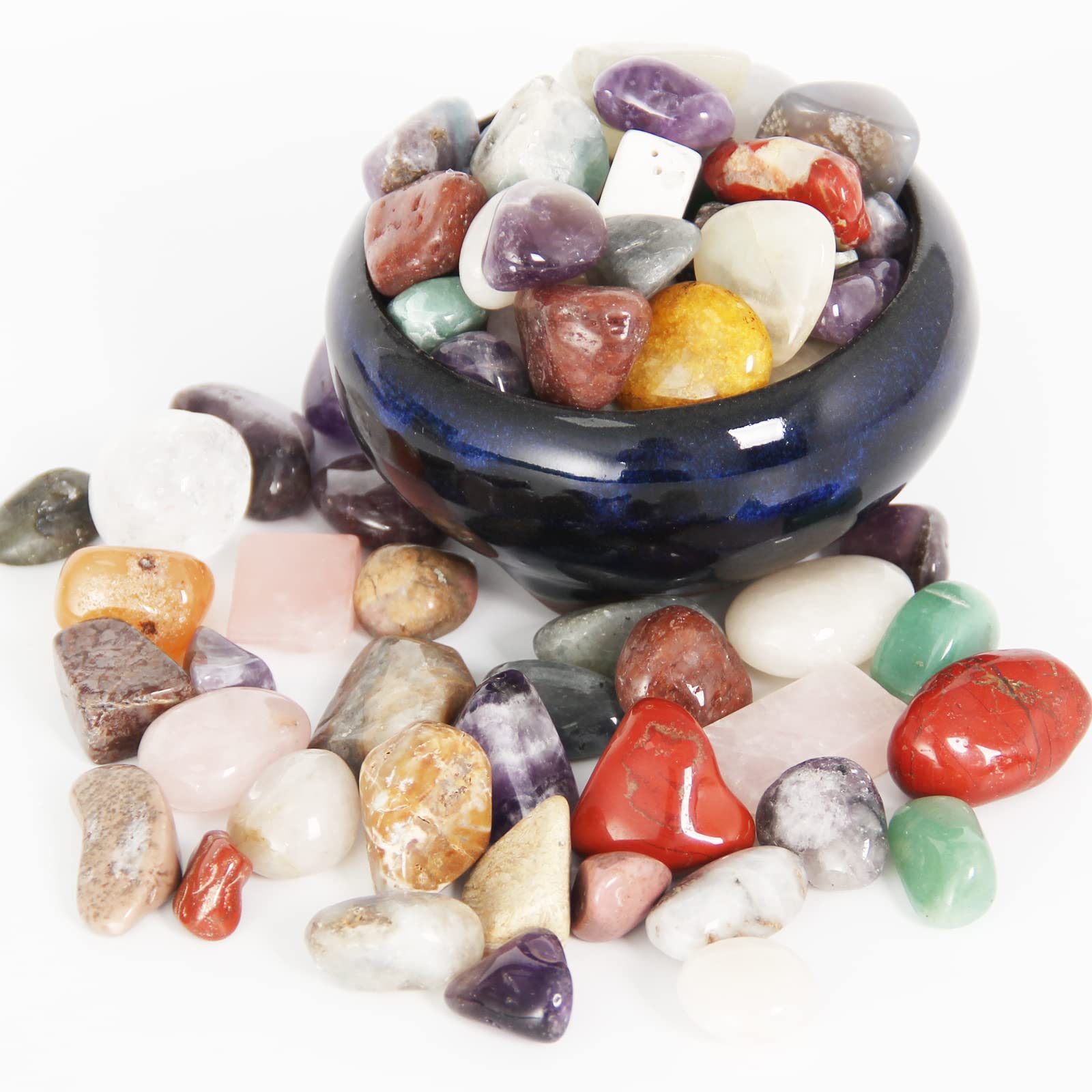 Orientrea 1.1lb Natural Mixed Crystal Chips Stones-Mixed...