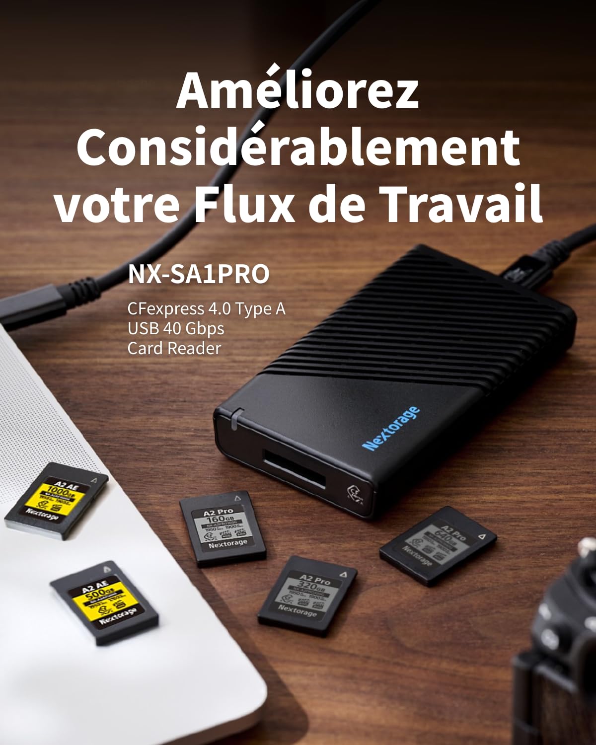 Nextorage CFexpress Type A 256Go Carte mémoire VPG200 Japonaise pour Sony Fujifilm A2SE NX-A2SE256G