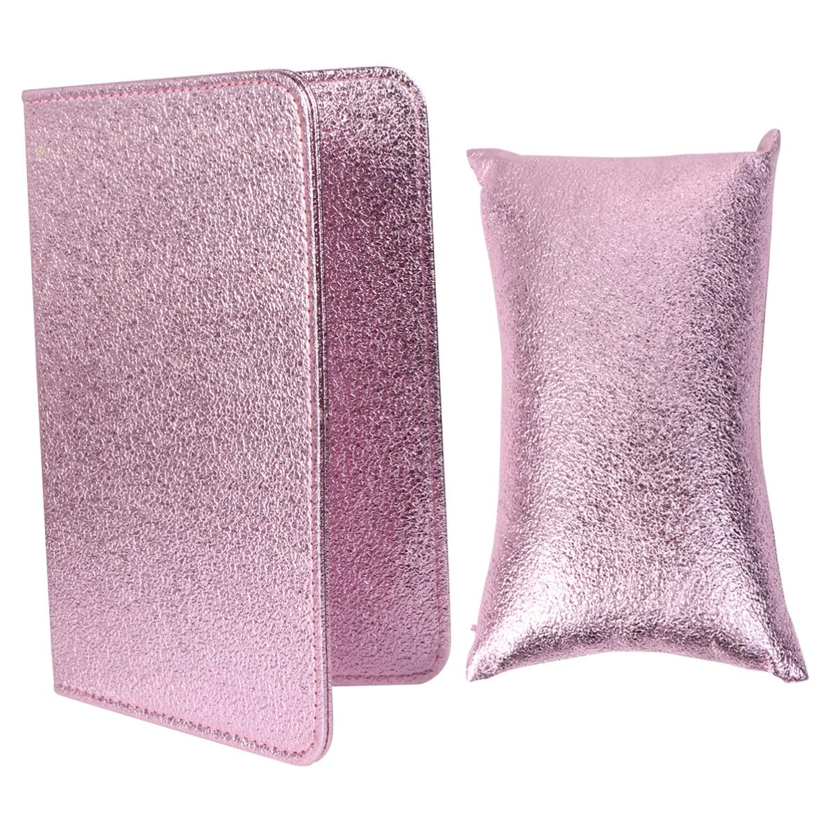 2pcs Foldable PU Leather Nail Hand Rest Pillow for Manicure Work