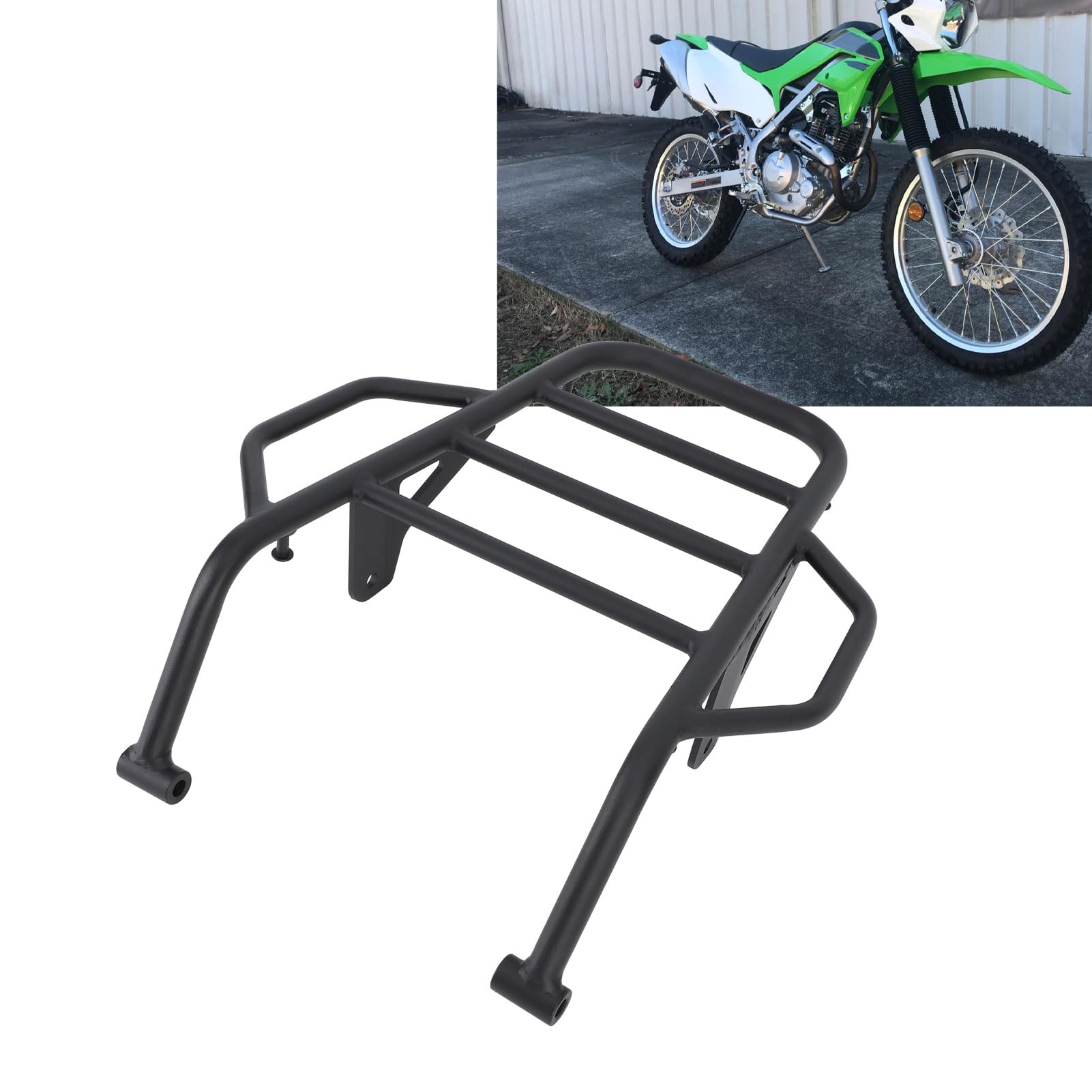 Motorcycle Luggage Rack, Bastidor de Carga de Motor de Alta Capacidad de Carga Ratrista de Carga de Bicicleta de Carga, Conjunto de Estante Trasero de Alta Resistencia