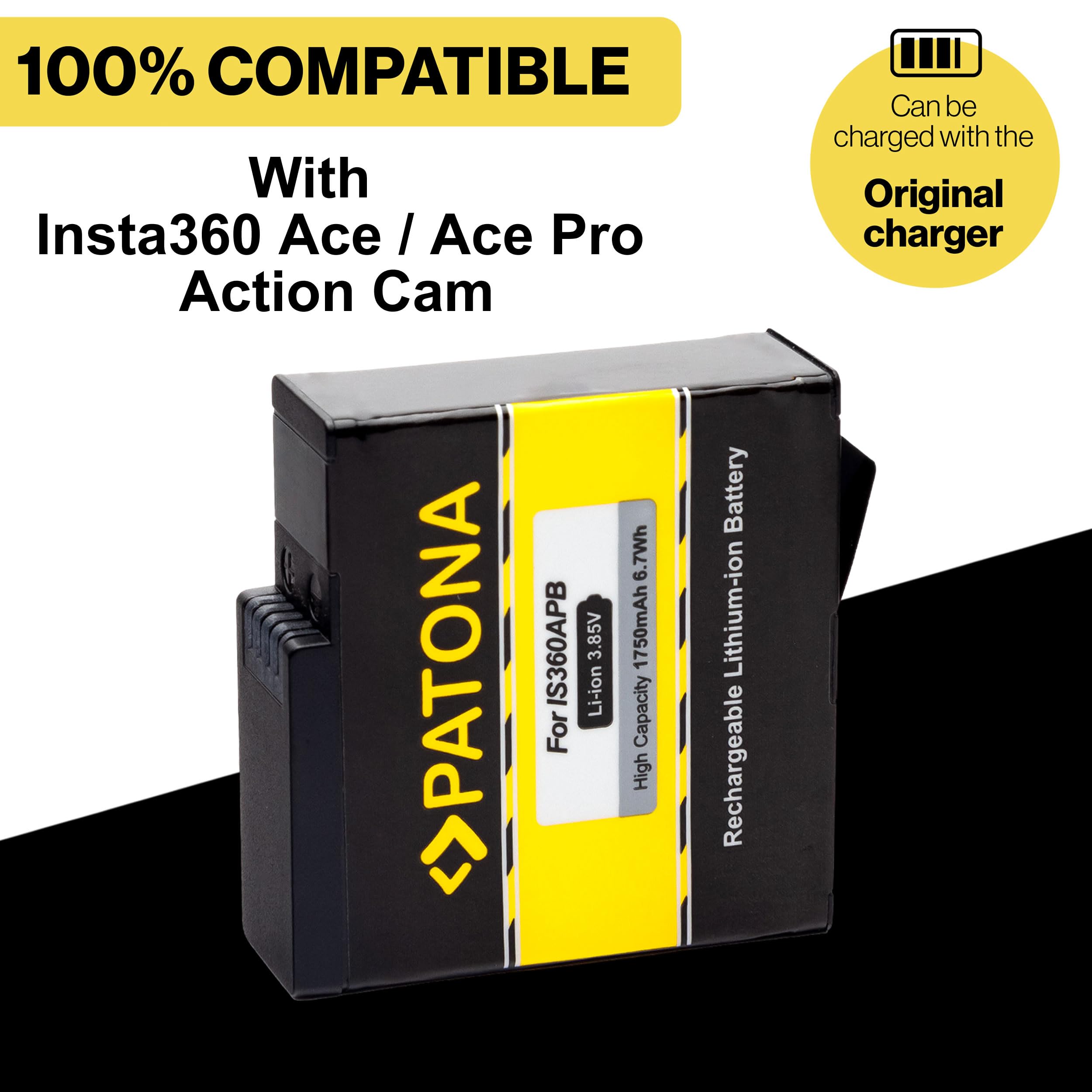 Batteria Insta360 Ace Pro - 1750mAh, 3.85V, Compatibile, Protezione Sicurezza - Foto 10
