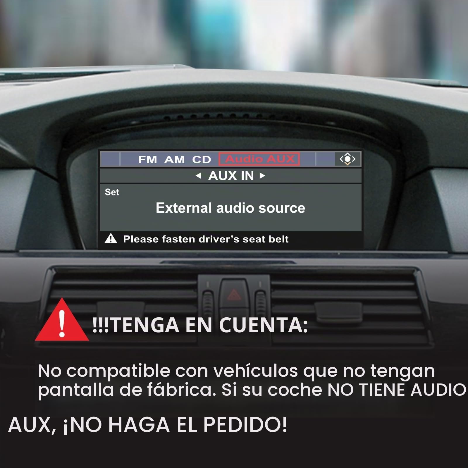 Radio de Coche Pantalla para BMW 3/5/6 Serie E60/E61/E63/E64 E90/E91/E92E93(2003-2008) Estéreo Inalámbrico CarPlay/Android Auto Bluetooth RDS