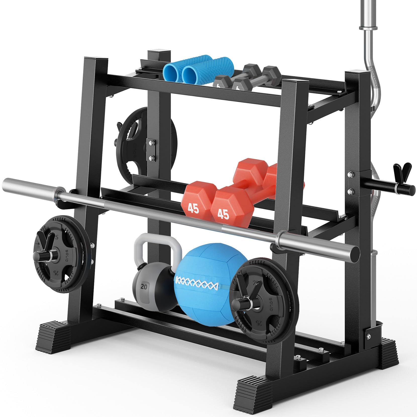 Dripex 3/5 Ebenen hantelständer kurzhanteln, Passend zu Hanteln, Kettlebells, Langhanteln, Max.500kg Einstellbar hantel ständer