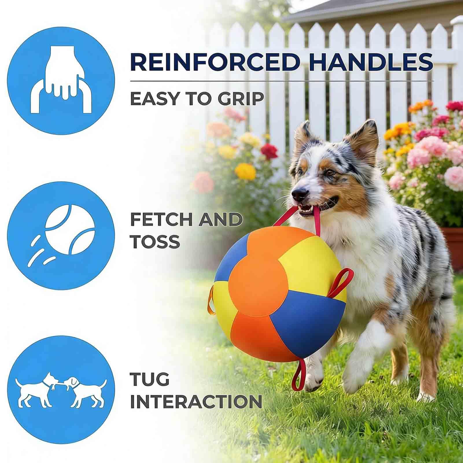 Pelota de pastoreo para perros y caballos de 18/22 pulgadas, bolas grandes inflables, juguetes de pastoreo, bola gigante para Border Collies, juguete duradero e impermeable para perros