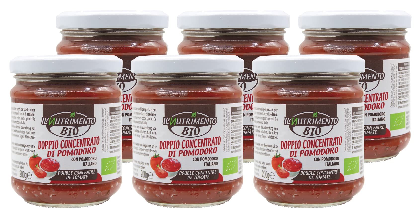 Probios - Double Concentré de Tomate- Concentrato di Pomodoro, Pack de 6 x 200g