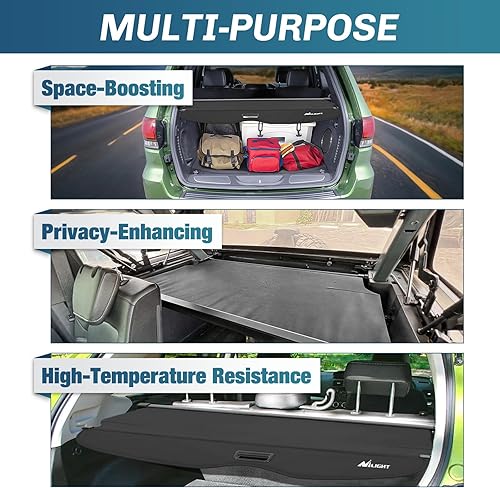 Miniatura 10 de Nilight Cubierta de carga para maletero para Toyota RAV4, accesorios 2013 2014 2015 2016 2017 2018, cubierta de seguridad retráctil para carga