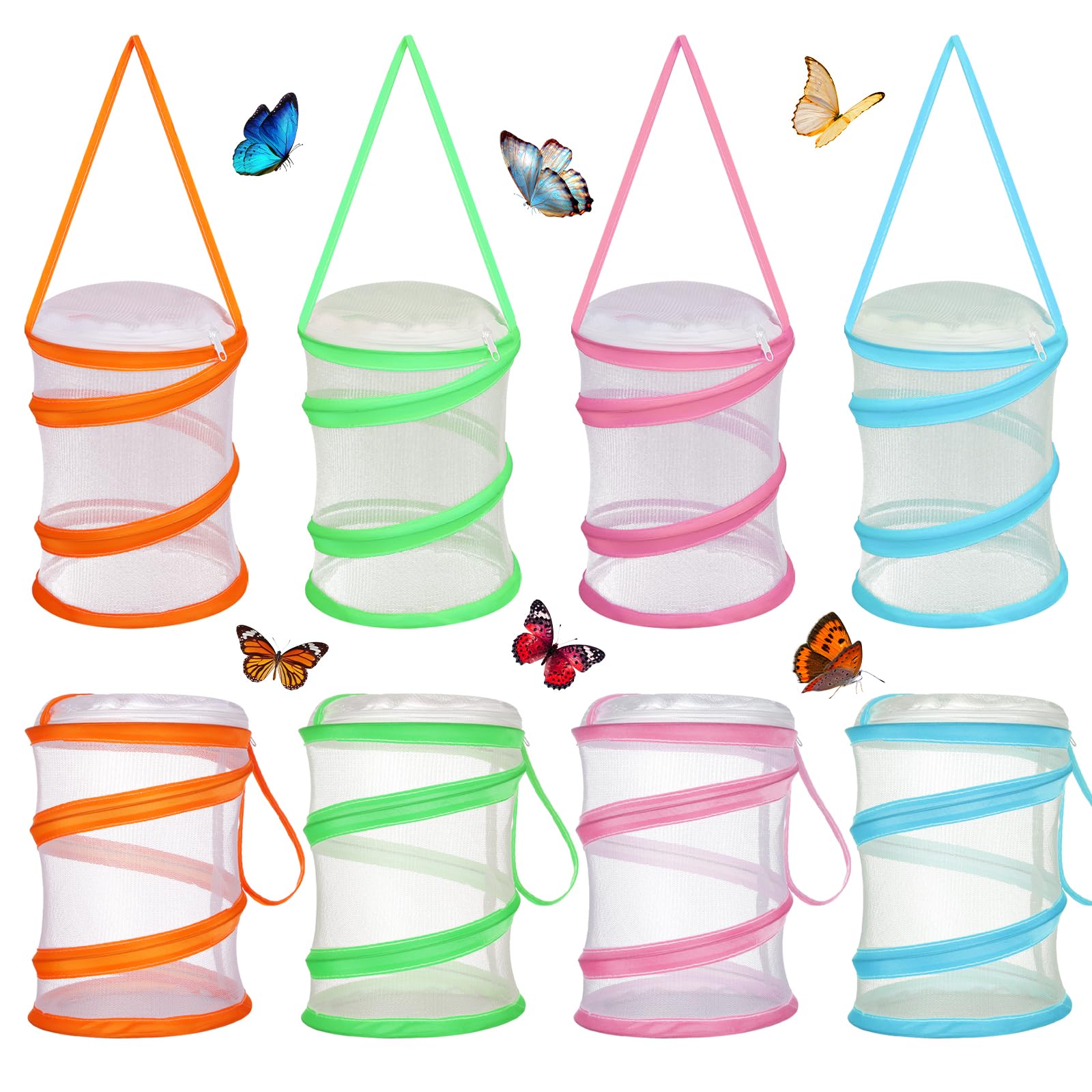 Cage à Papillons CuiCanfla - Filet D'Élevage Enfants 2 Pièces Pour Observation Insectes