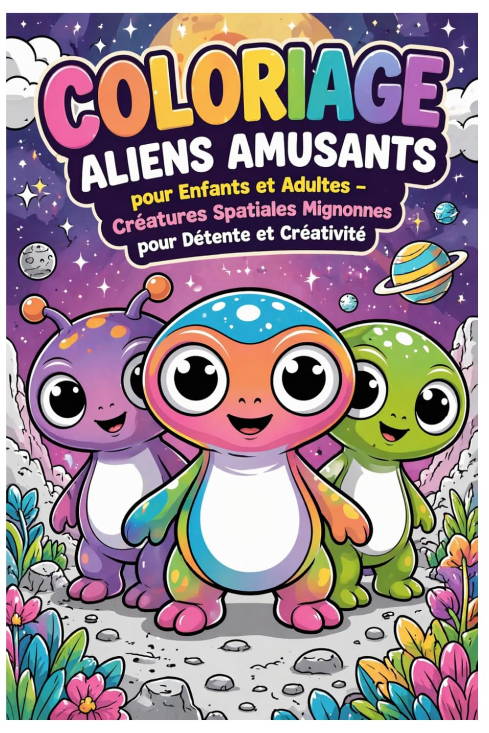 Coloriage Aliens Amusants pour Enfants et Adultes – Créatures Spatiales Mignonnes pour Détente et Créativité: 85 Dessins Adorables, 173 Pages, ... Livre Relaxant et Facile à Colorier
