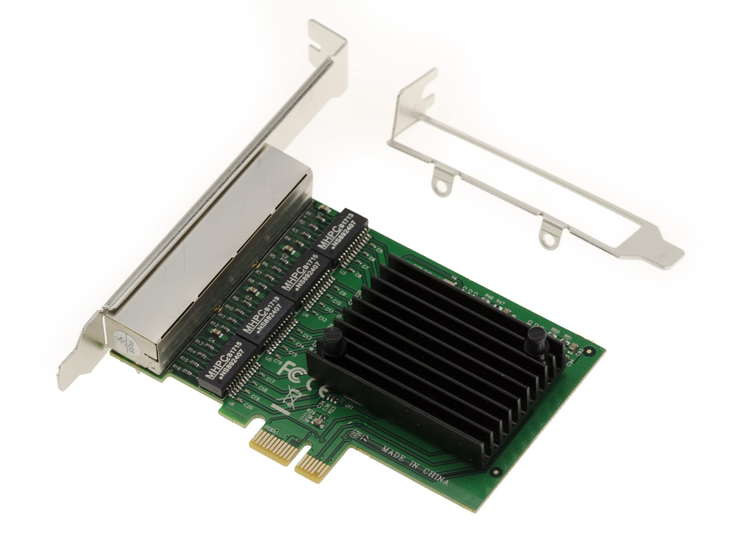 KALEA-INFORMATIQUE Scheda controller PCI Express PCIe 4 porte LAN RJ45 Gigabit Ethernet 10 100 1000Mbps 1G con chipset Realtek RTL8111F e staffe a basso e alto profilo.