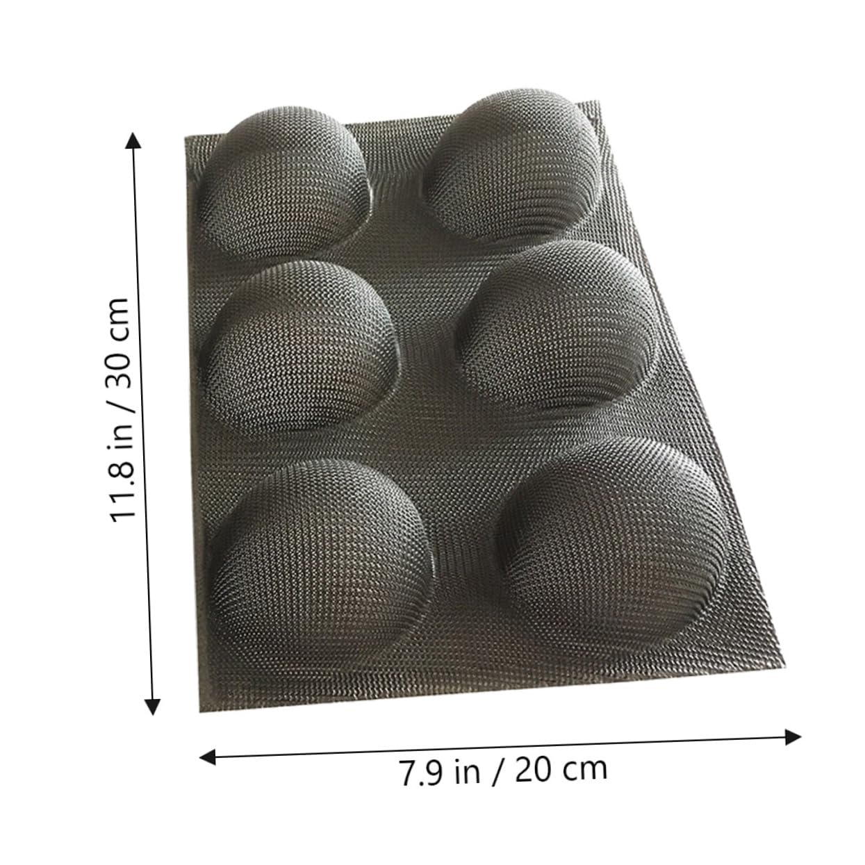 COLLBATH Silicone Bread Baking Mold Non-stick Half Circle Shape Breathable Tart Mold for Home Commercial Use