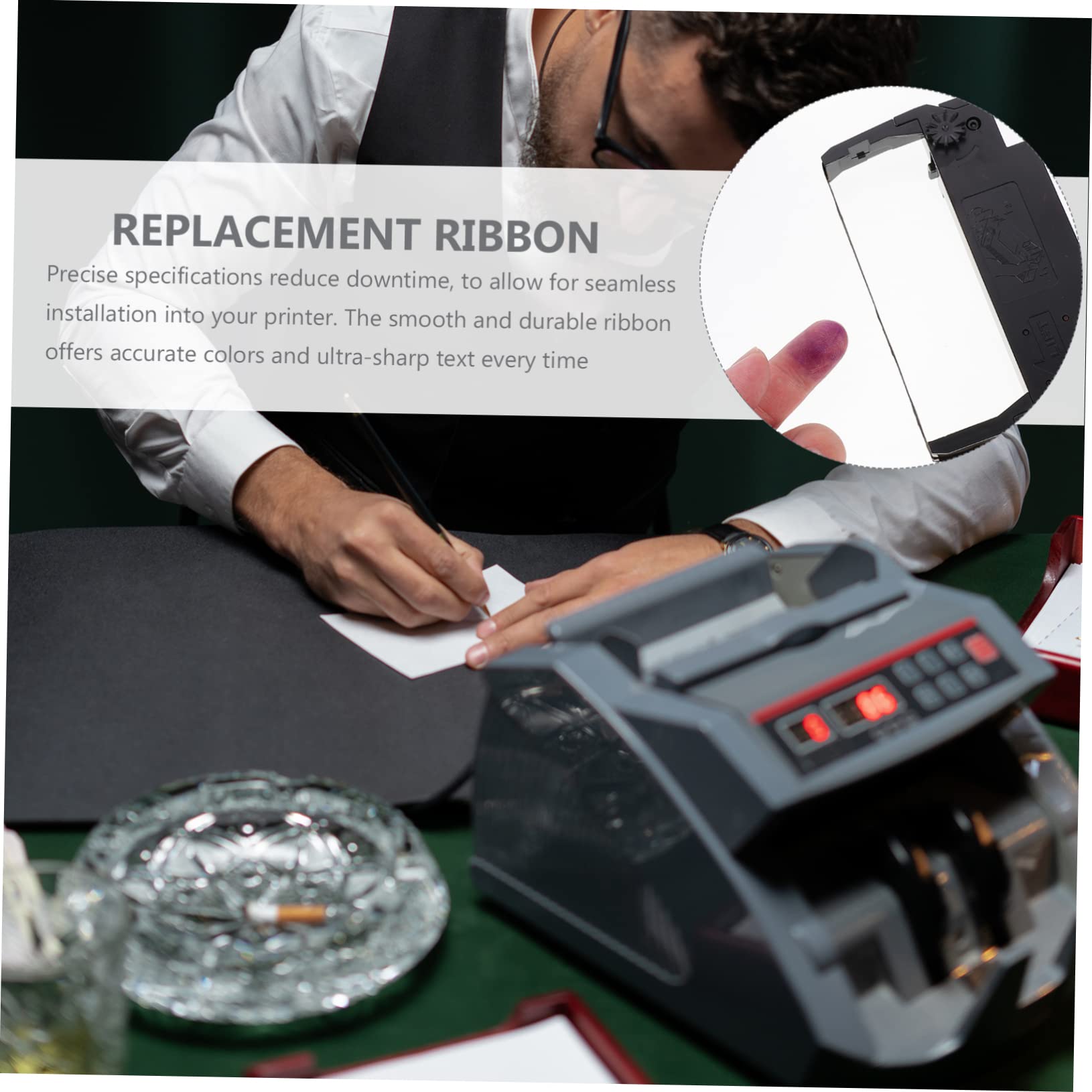 Nastro Inchiostro per Registratore di Cassa Erc30 34 10 Pezzi | Nylon Abs, Porpora, Resistente a Luce, Calore e Acqua, per Ricevute e Documenti in Ufficio