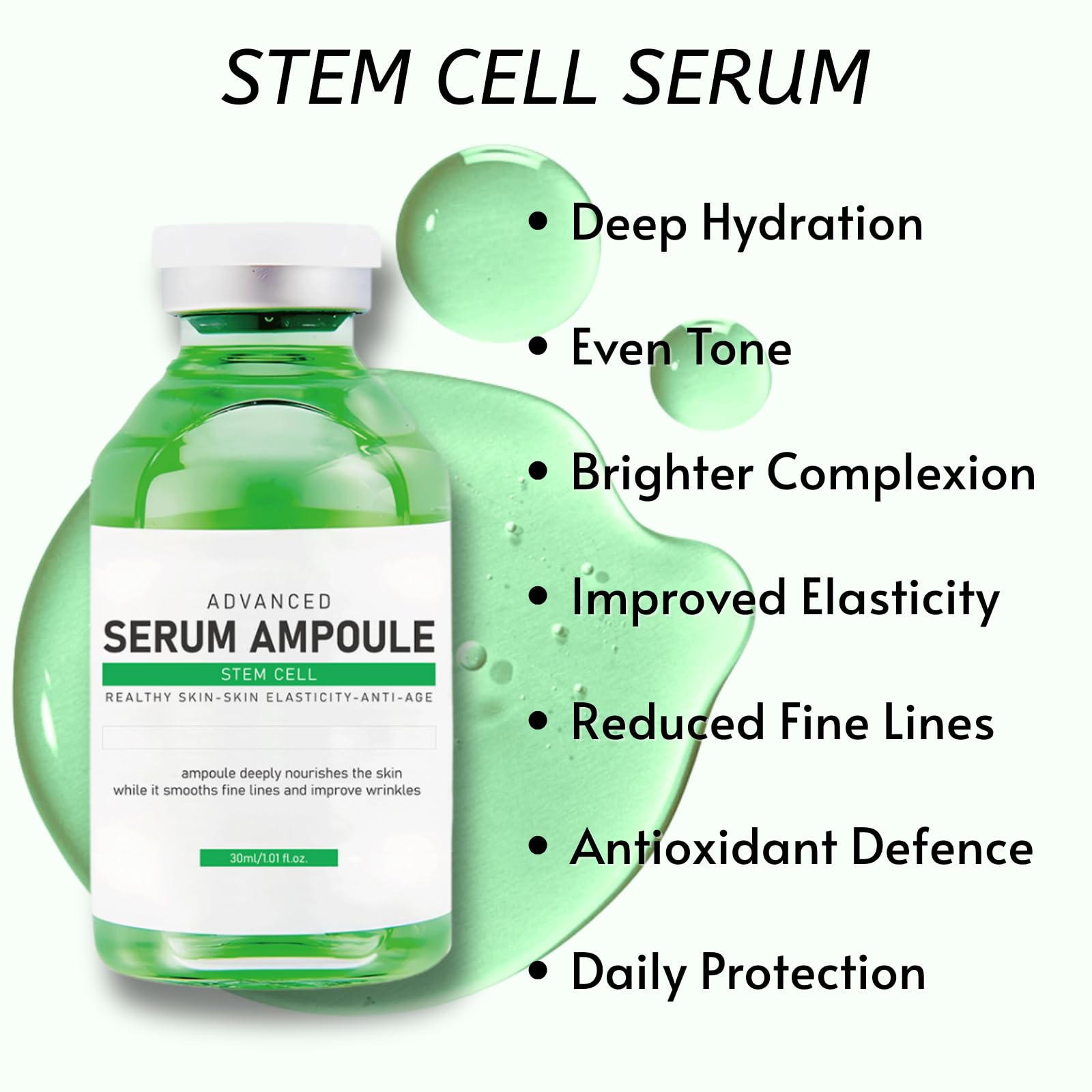 Control Stem Cell Ampoule, Microneedling Serum Booster for Face Micro Infusion Anti Aging Essence, Fine Lines Wrinkles - Image 3