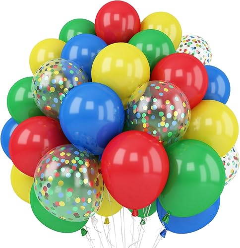 Miniatura 25 de Juego de globos azules y plateados, globos azules y plateados de 12 pulgadas, globos de látex azul marino oscuro y confeti para fiesta, globo mixto