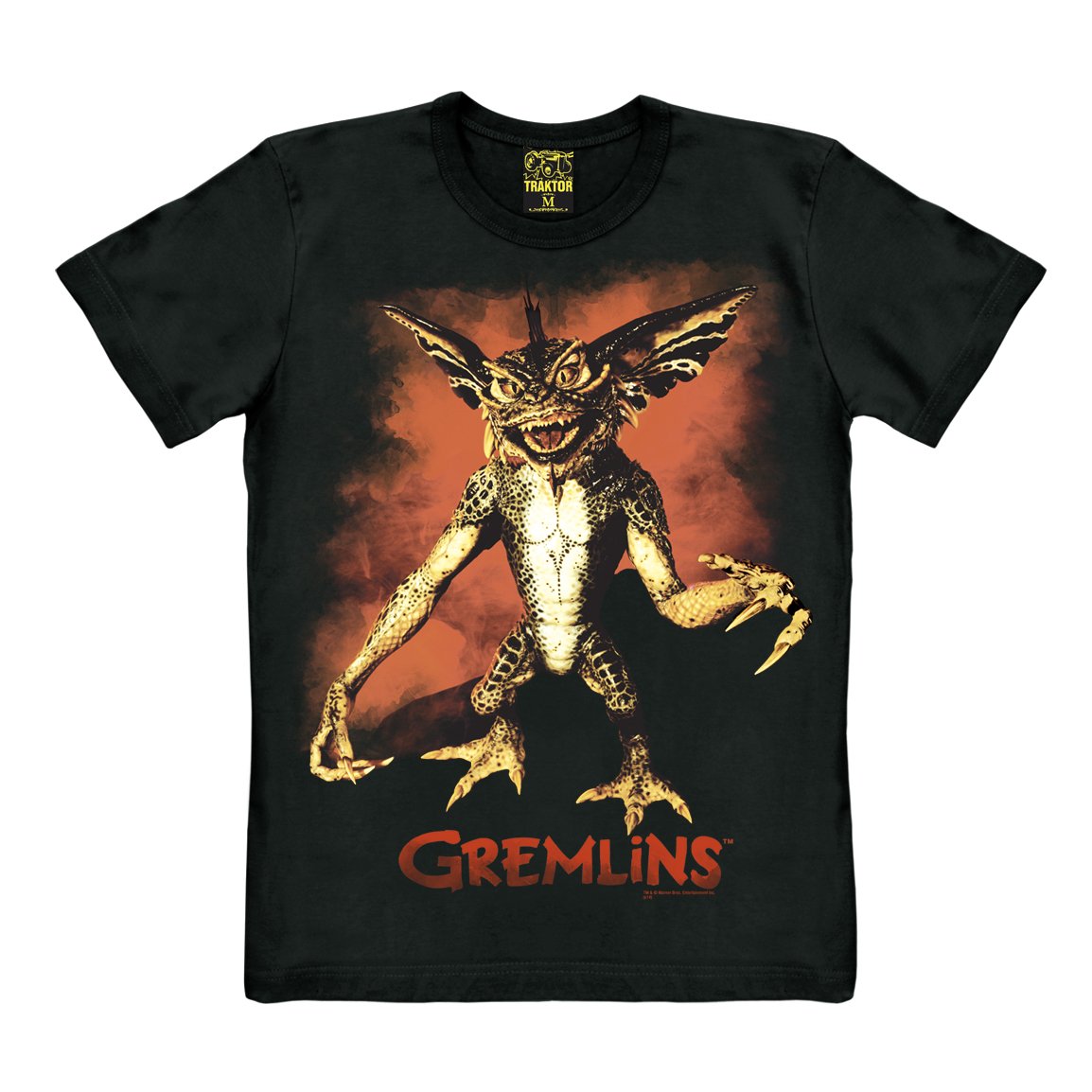 Gremlins T-Shirt - Gizmo Short Sleeve - Movie Tee Crew Neck T-Shirt - Black - Original Design