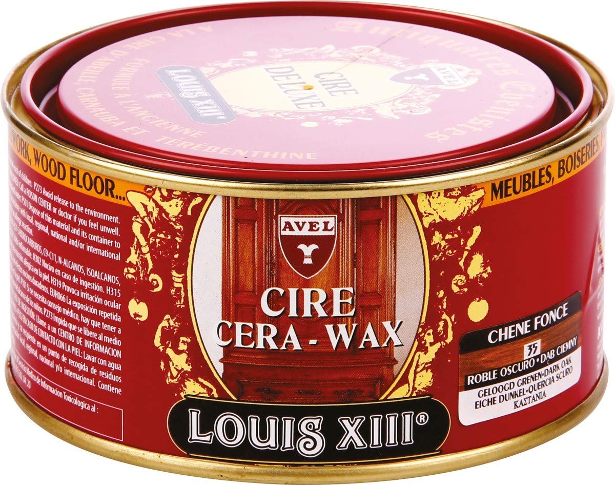 Louis XIII Cera de Lujo para Madera 500 ml – Pasta con Cera de Abeja y Carnauba | Nutre, Protege y Abrillanta | Acabado Satinado Profesional | Incoloro (02)