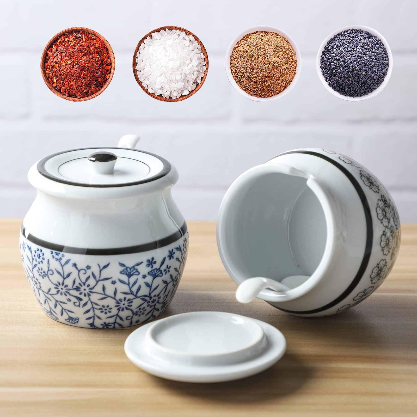 SPESHSTONES Lot De 2 Salières En Marbre Avec Cuillère Et