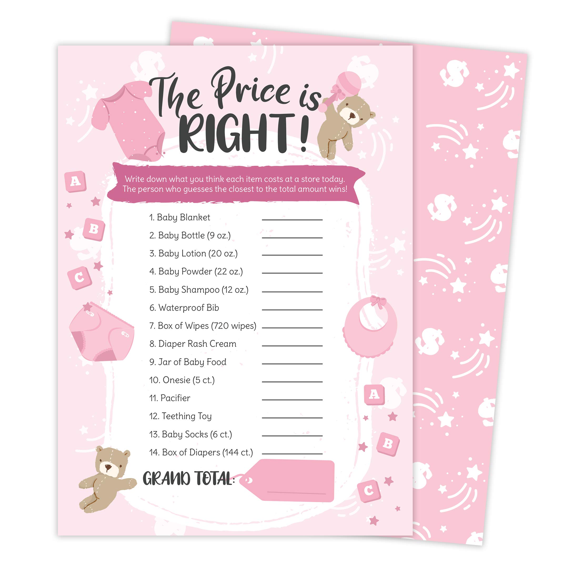 Price is Right Baby Shower Game Guessing Game Coed Boy Girl Neutral