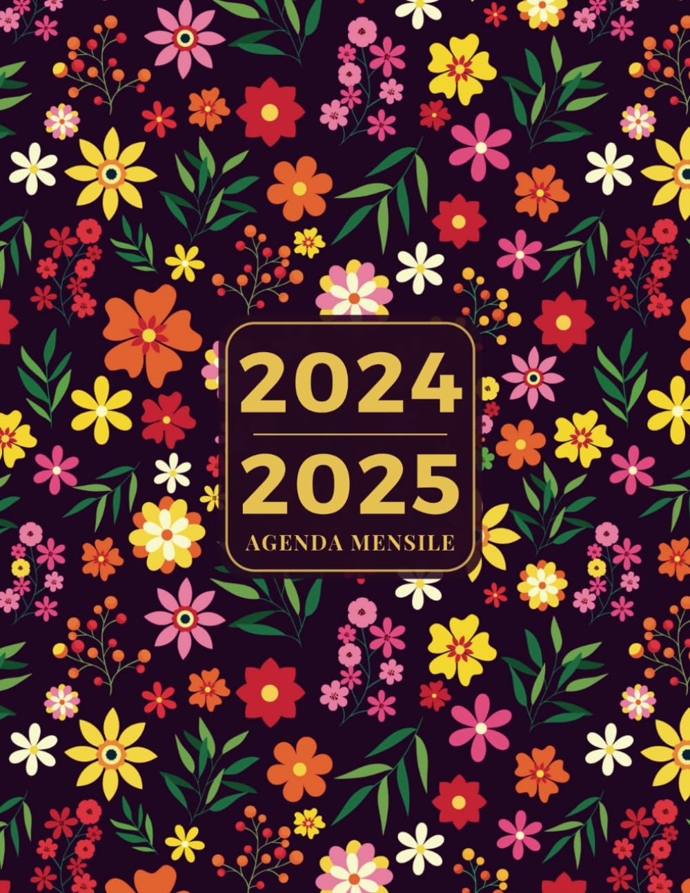 BADZIN NOTASAgenda Mensile 2024-2025: Organizzatore Personale Due Anni Da Gennaio 2024 a Dicembre 2025 (Formato A4)- Floreale Per Donna