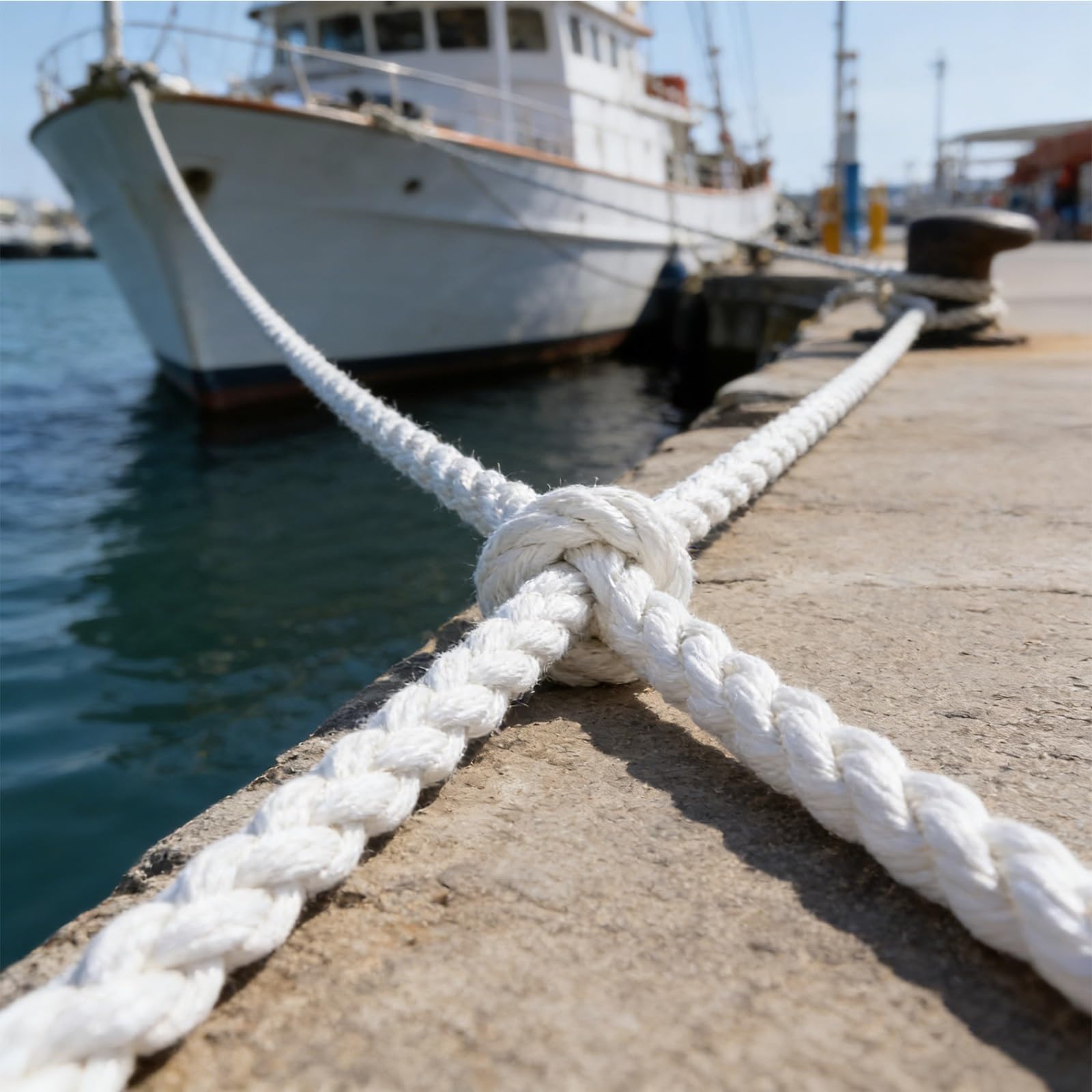 Bootsankerleine – Bruchlast 12/15/20/24/28/33/39/44/50 Tonnen – 10 m Nylon-Ankerseil für Schifffahrt, Anlegen, Verankern und Ladungssicherung, Geeignet für Schwerlastfrachter, Yachten(40mm 12T)