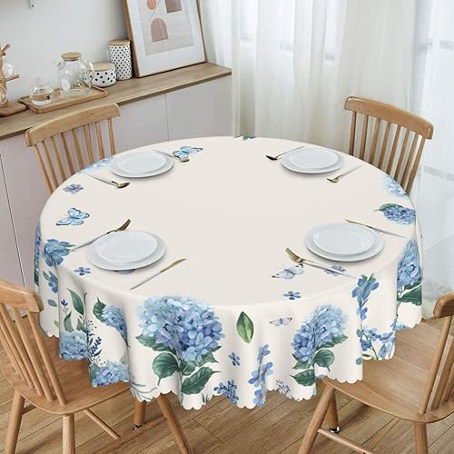 Miniatura 10 de Mantel redondo bohemio con diseño de mandala, de poliéster, impermeable, sin arrugas, para el hogar, cocina, comedor, fiesta, patio, uso interior y