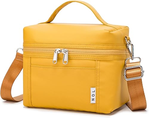 Miniatura 1 de NOL Natural Organic Lifestyle - Loncheras reutilizables aisladas para adultos, ligera, de nailon, impermeable, con correa ajustable extraíble, bolsa