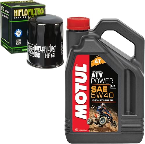 Kit de cambio de aceite compatible con Arctic Cat Prowler 700 HDX XT EPS RAD Powersports SySynthetic 5W-40 2016