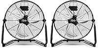 Simple Deluxe 20-Inch 3-Speed High Velocity Industrial Floor Fan - Heavy Duty Metal for Warehouse, Workshop, Garage, Black