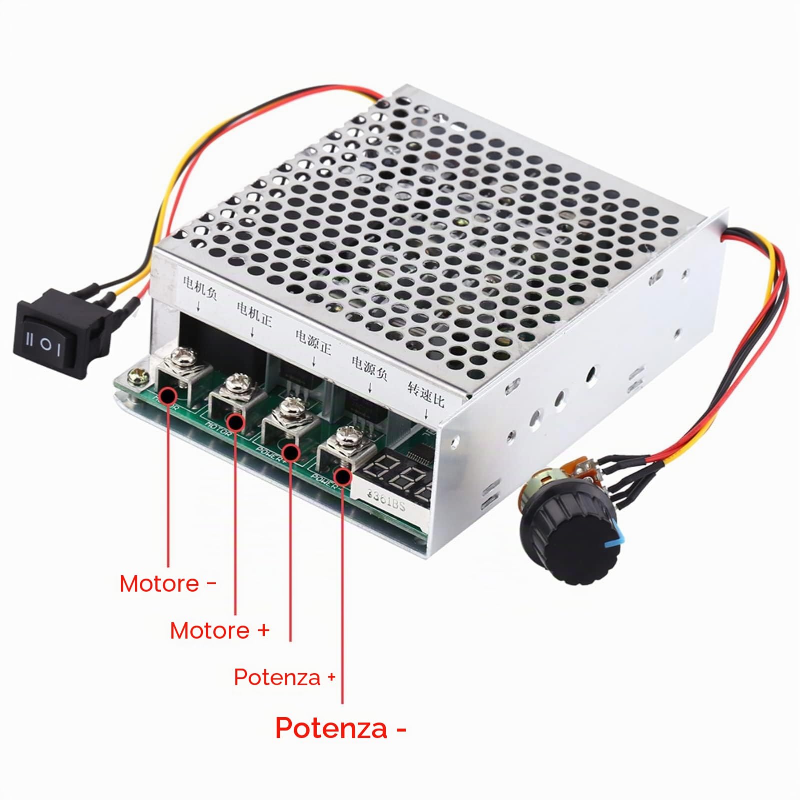 Regolatore di Velocità DC10v-55v Regolatore di Velocità del Motore DC 100 Amp DC 5 Controllo della Velocità del Motore Pwm 60a Regolatore di Velocità del Motore Display Digitale Interruttore di Direzi