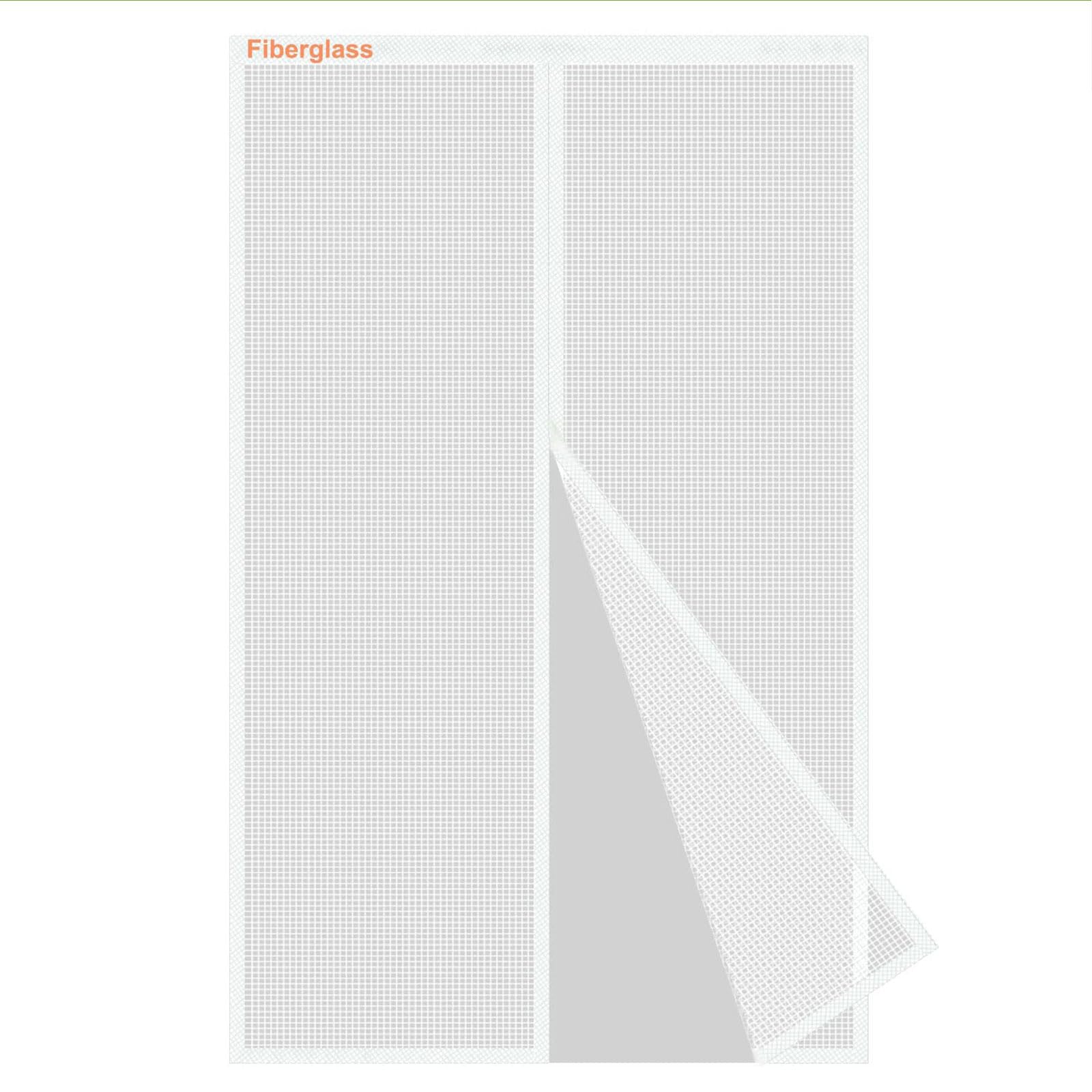 Risareyi Zanzariera Magnetica per Porte Finestra 120x230cm, Bianco Vetroresina Rete Super Resistente Tenda Zanzariera con Calamita Anti Zanzare, per Balcone Soggiorno, Facile da Montare