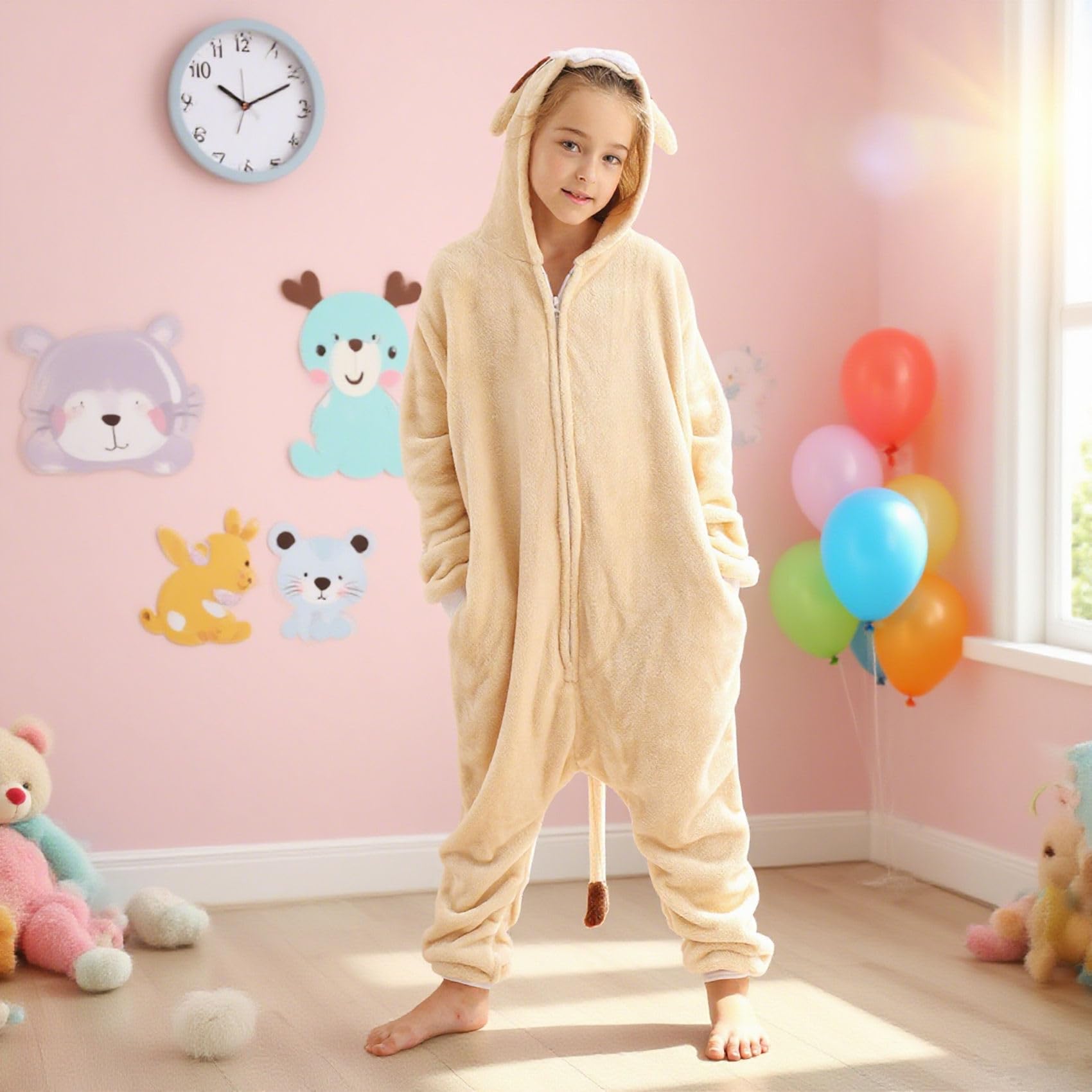 WAFUNNE Costume grenouillère animal pour enfants, garçons, filles, femmes, hommes, cosplay, Halloween, bouledogue