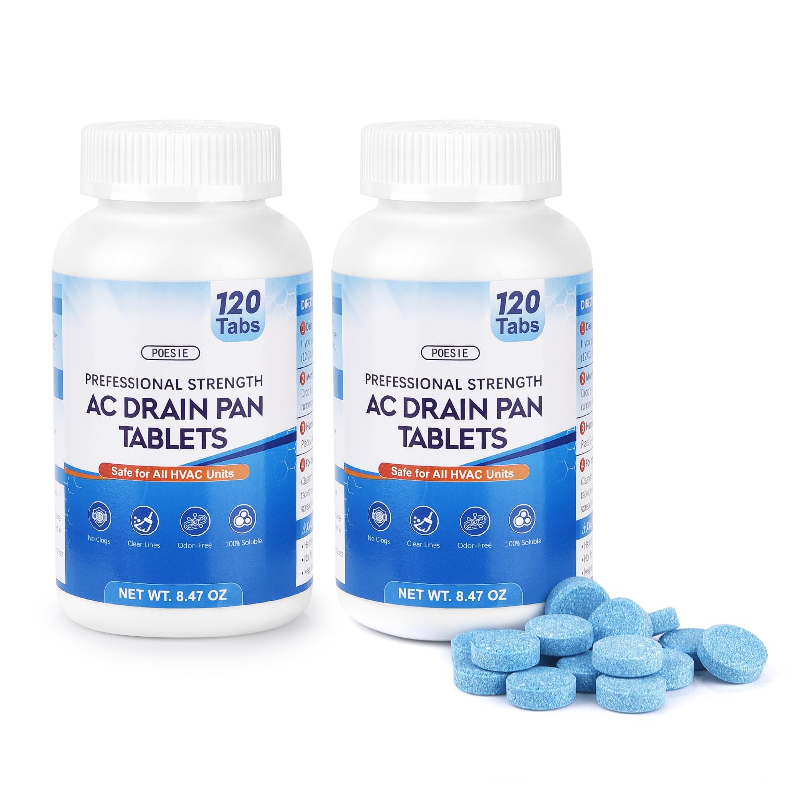 Poesie AC Drain Pan Tablets 240 Count