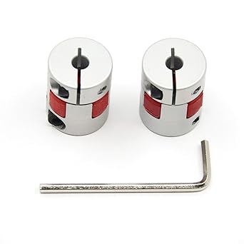 Befenybay 2PCS 5mm to 5mm Aluminium Plum Flexible Shaft Coupling Diameter 20mm Length 25mm Connector Flexible Coupler for 3D Printer CNC Machine and Servo Stepped Motor?5x5mm?