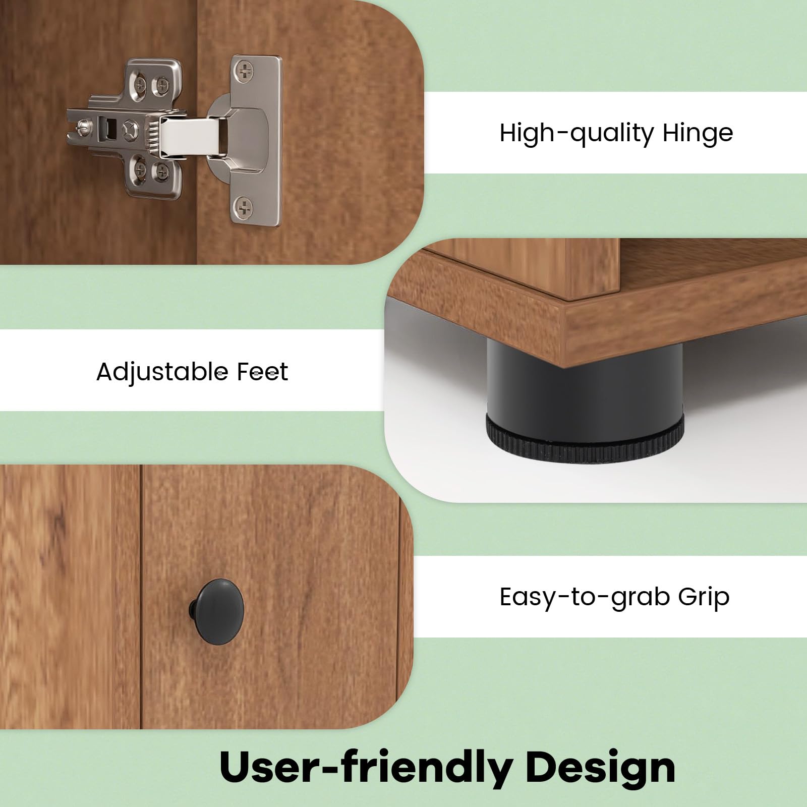 LIFEZEAL Colonna Bagno Salvaspazio in Legno, Mobiletto Multiuso con 2 Ante e 1 Cassetto e 5 ripiani Regolabili, 20x20x180cm, Armadio Angolare da Terra con Dispositivo Anti-Ribaltamento (naturale)