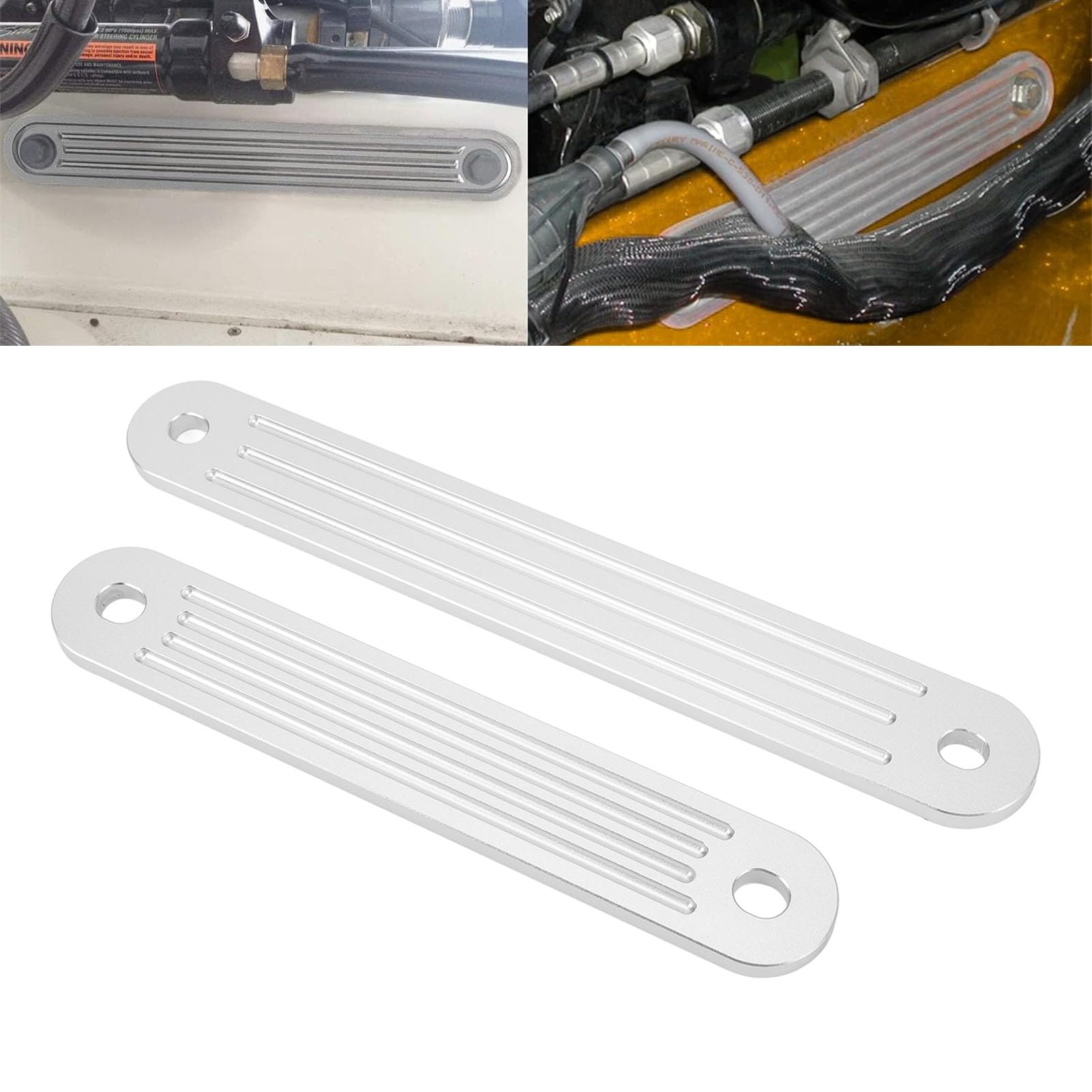 Kit Piastra di Supporto per Poppa in Alluminio 3/8 Pollici, 2 Pezzi, 12x2 Pollici, 15x2 Pollici, Numero OE 3001.8067, per Motori Fuoribordo più Recenti del 1986, Senza