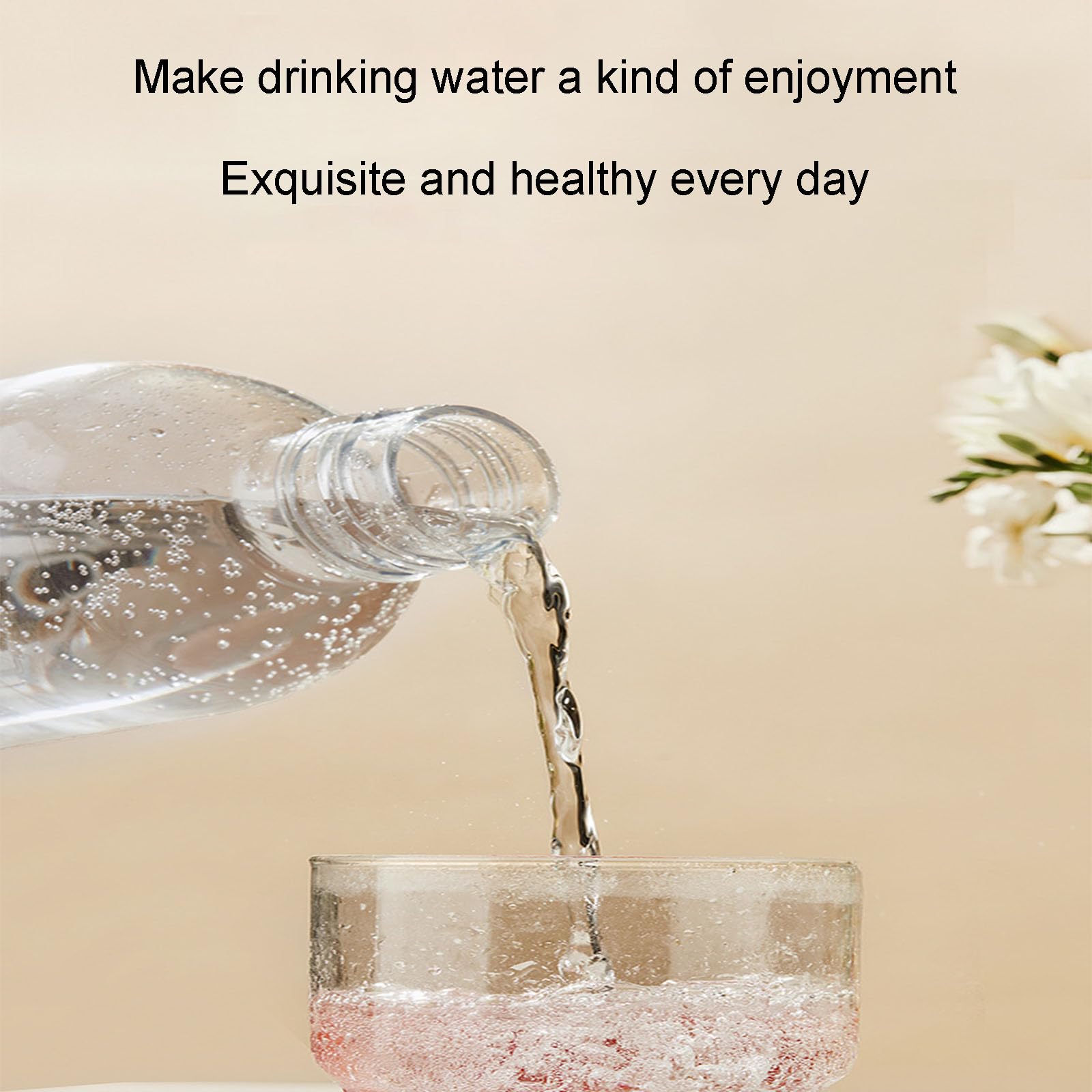 Machine à eau gazeuse – Production rapide en 3 secondes, design portable, force de bulle réglable pour mélanger les boissons