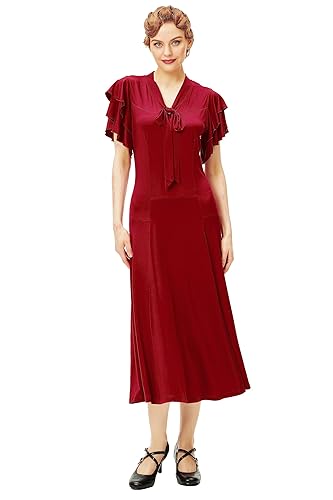 BABEYOND Womens Vintage Flapper Dress 1920s Ruffle Cocktail Party Dresses