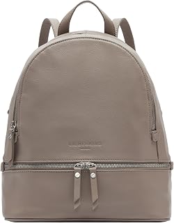 Berlin Rucksack „Alita“ I Hochwertiger Backpack aus weichem Rindsleder mit Reißverschlussfächern und verstellbarem Schulterriemen I Damen-Rucksack