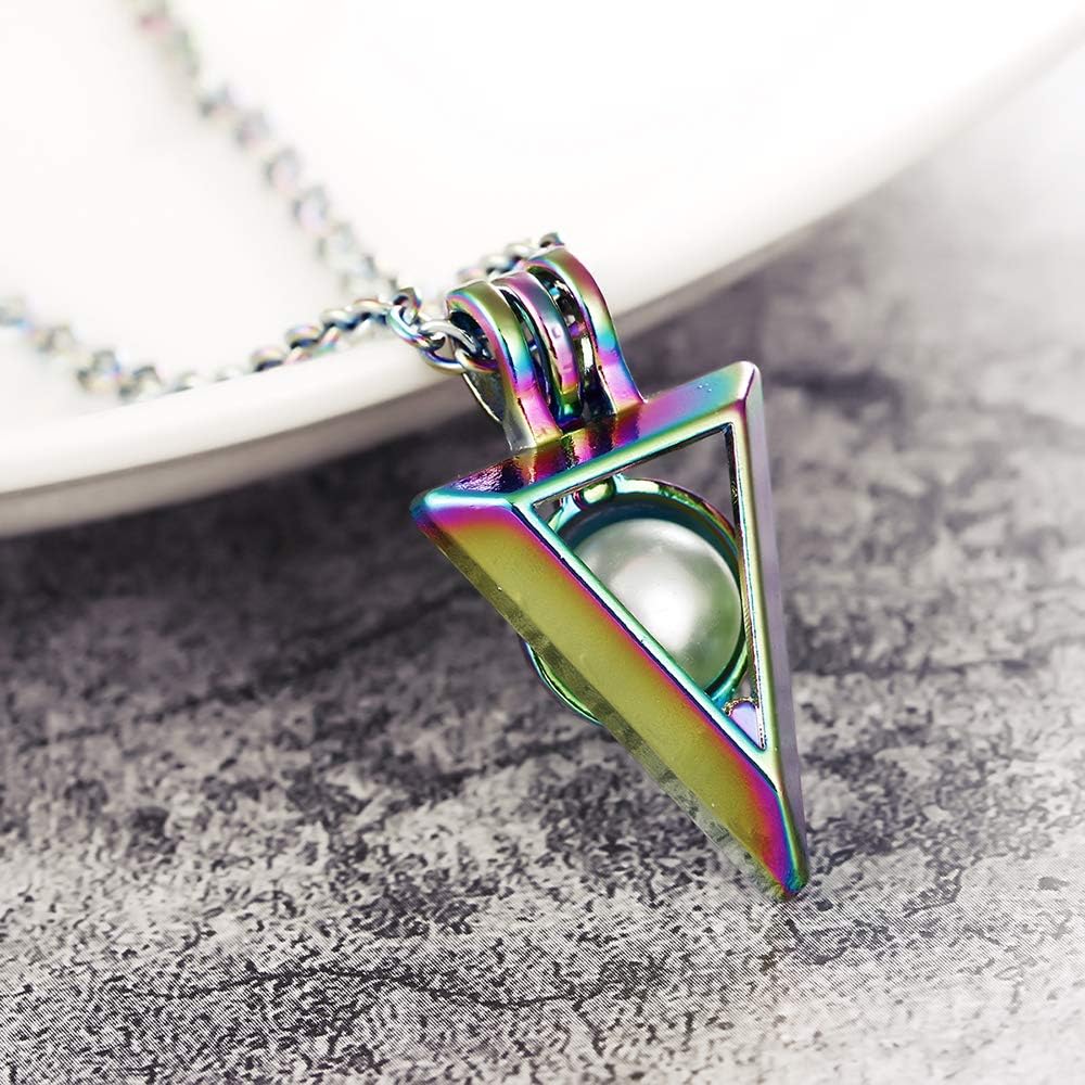 Mixed Pearl Cage Locket Pendants Set, Essential Oil Diffuser DIY Necklace Bracelet Jewelry Making Craft, Bulk Beads Aromatherapy Diffuser Charms Gifts for Women Girls