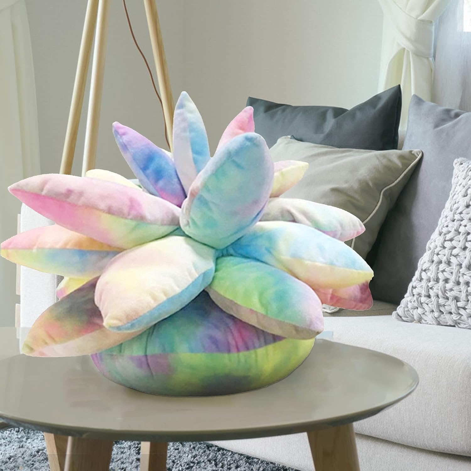 3D Succulents Cactus Pillow, Cute Succulents, for Garden or Green Lovers Baby Green Plant Throw Pillows for Bedroom Room Home Decoration Novelty Plush Cushion