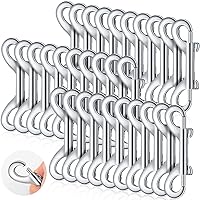 Vista 12 de Hotop 20 ganchos de doble extremo de 4.7 pulgadas, de aleación de zinc, cadena de doble gatillo, clips de metal para enlazar, llavero, enlace