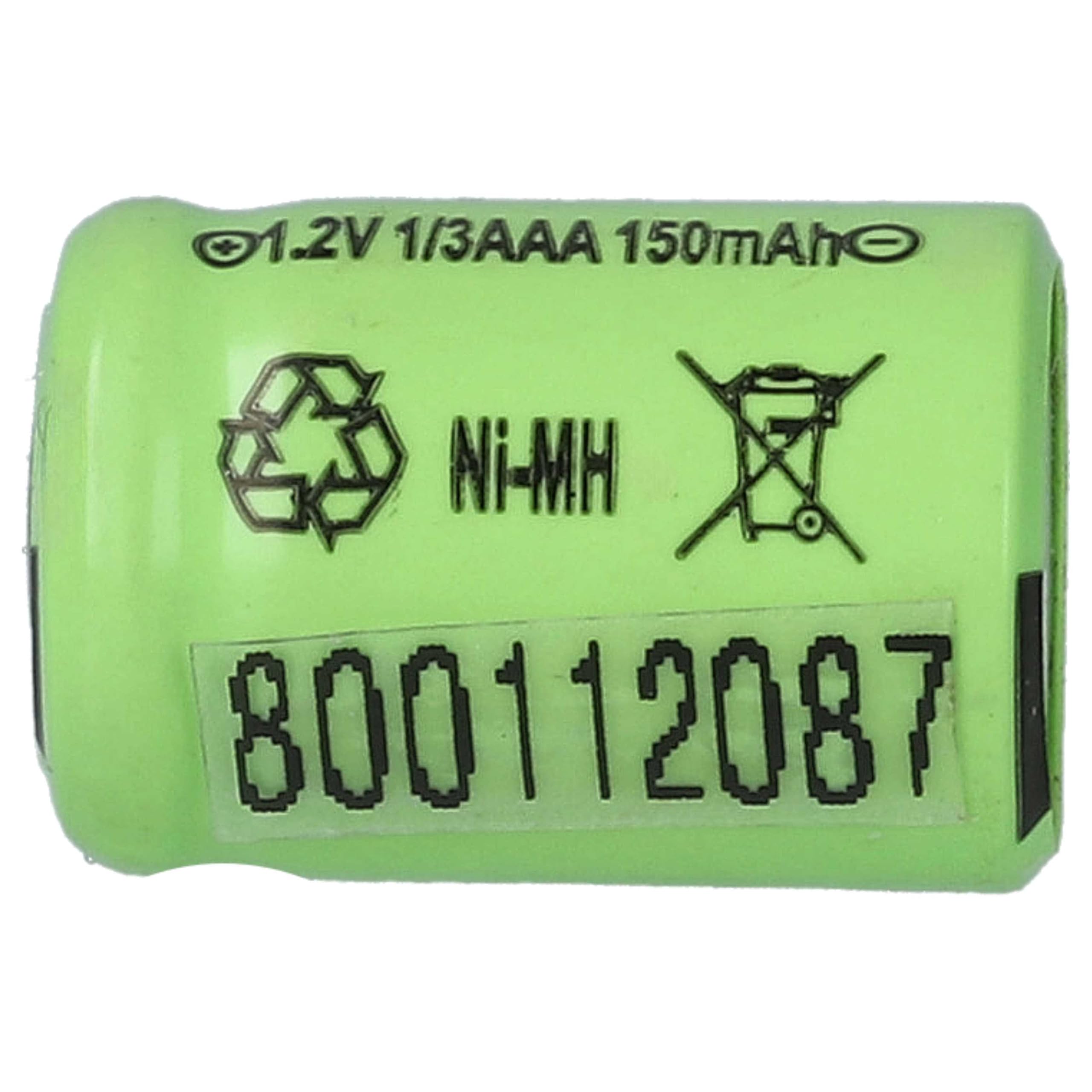vhbw 20 x wymienne baterie do 1/3AAA dla modelu RC (150mAh, 1,2V, NiMH)