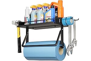 Lorbro Paper Towel Holder with Shelf for Shop Shelves - Heavy Duty...