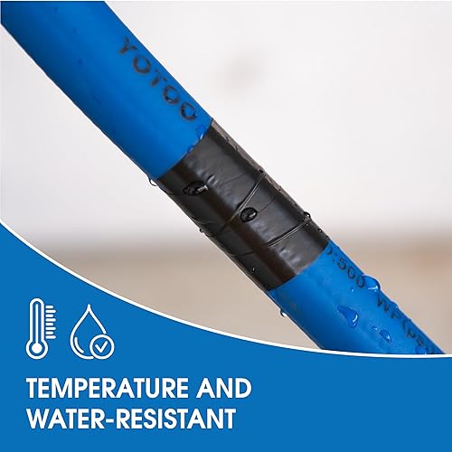 Miniatura 4 de SPARTAN INDUSTRIAL - Cinta de vinilo negra de 34" X 66' - 12 rollos de cinta eléctrica resistente al agua para la agrupación de cables y cables,