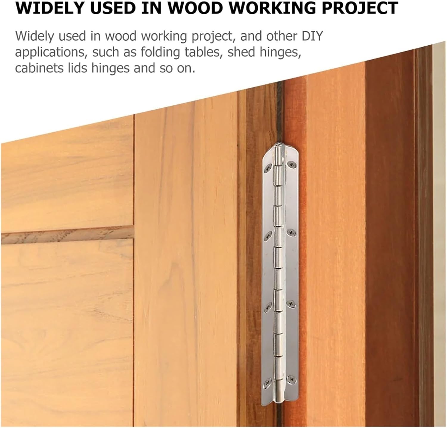 Frame Concealed Cabinet Door Hinge 3pcs 180 Degree Stainless Steel Heavy Duty Continuous Cupboard Doors Decorative Hinge