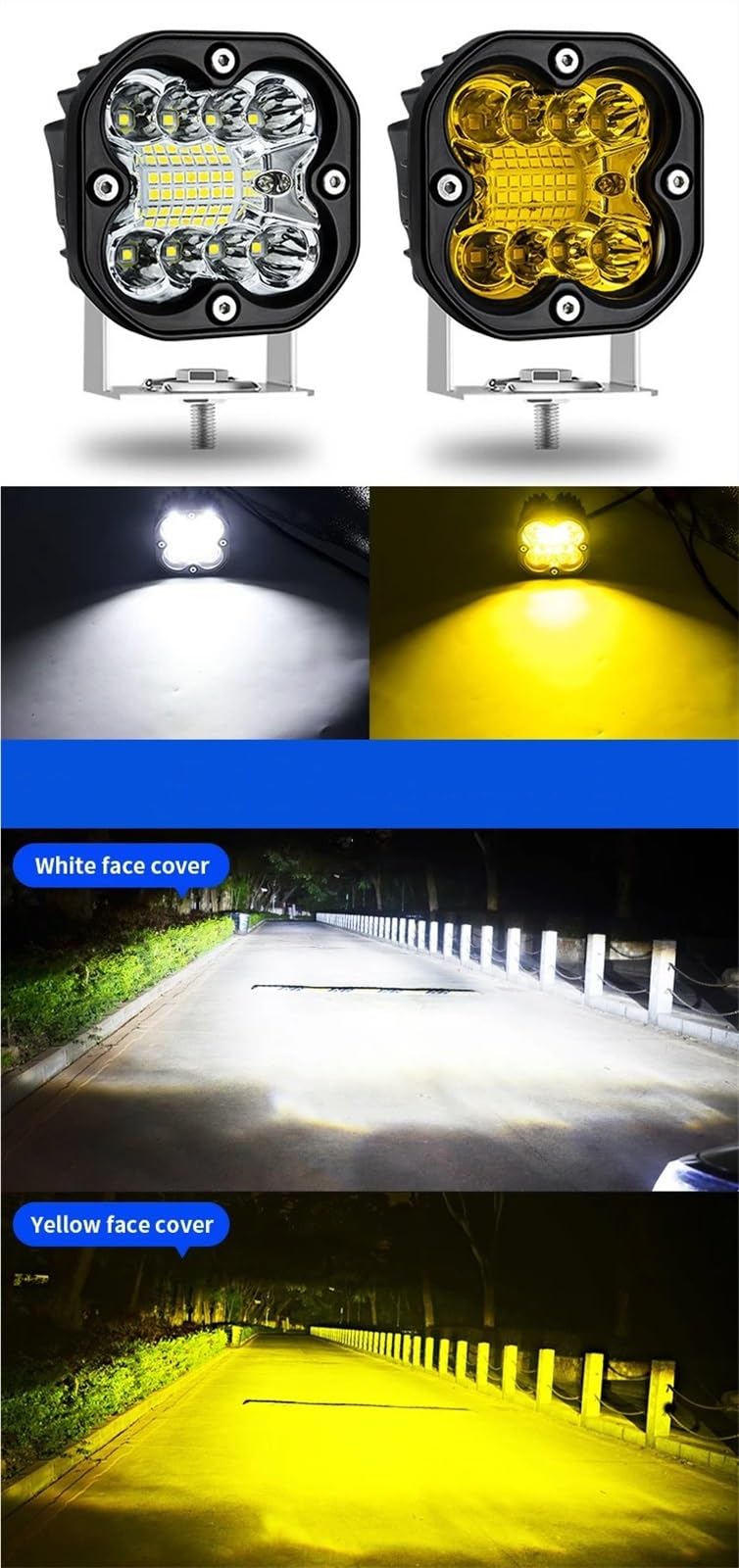 Moto Faro Fanale per Moto Luminoso 4x4 Ha Condotto La Lampada Bar off ROA Barca 4X4 Camion Trattore ATV SUV Super 3 Pollici LED Spot Luce Lavoro della Nebbia