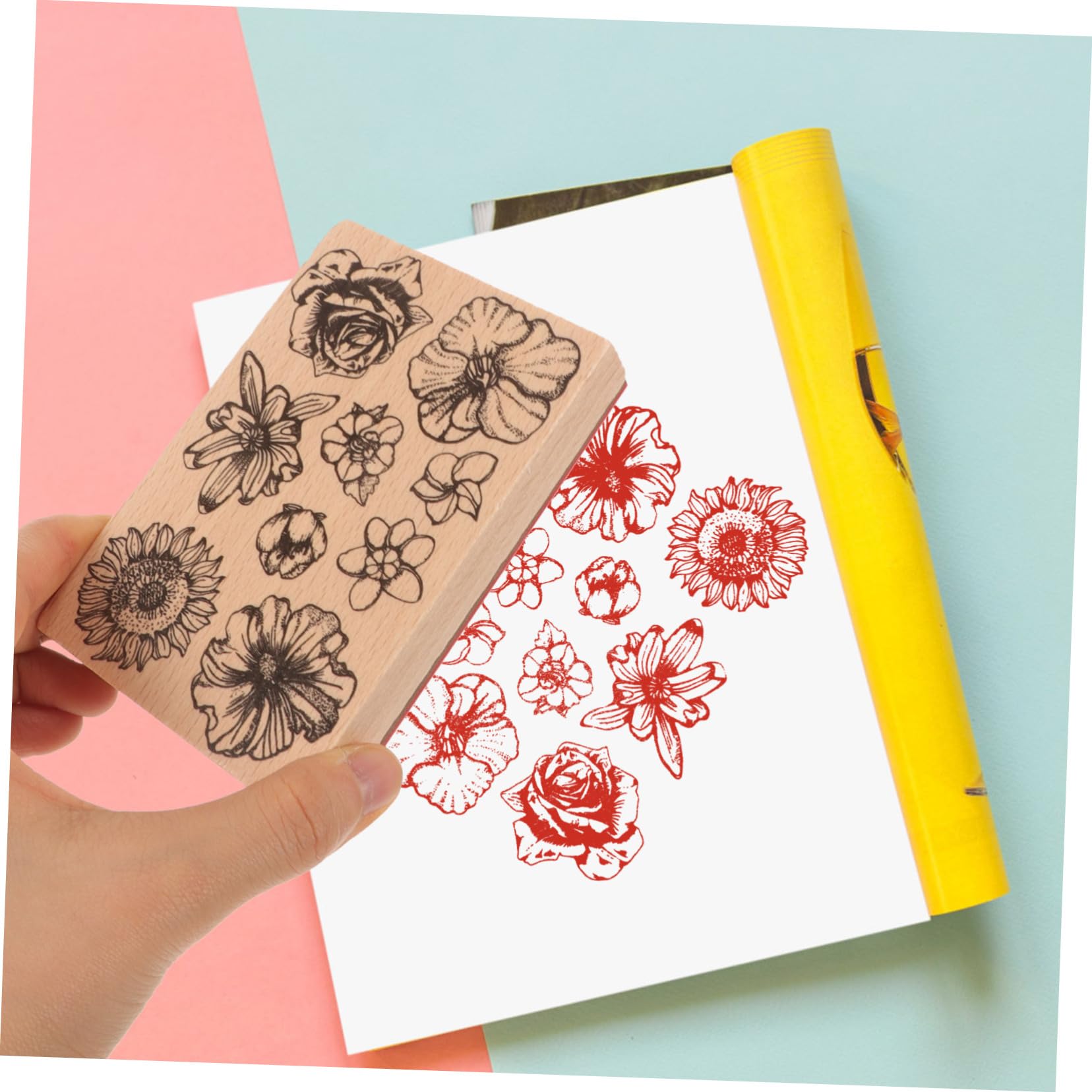 Operitacx 5 Piezas Sello Decorativo De Bolsillo Sello De Etiqueta s De Letras Para Arcilla Almohadilla De Diario Estampilla Vestidor Fondant Tinta De Madera