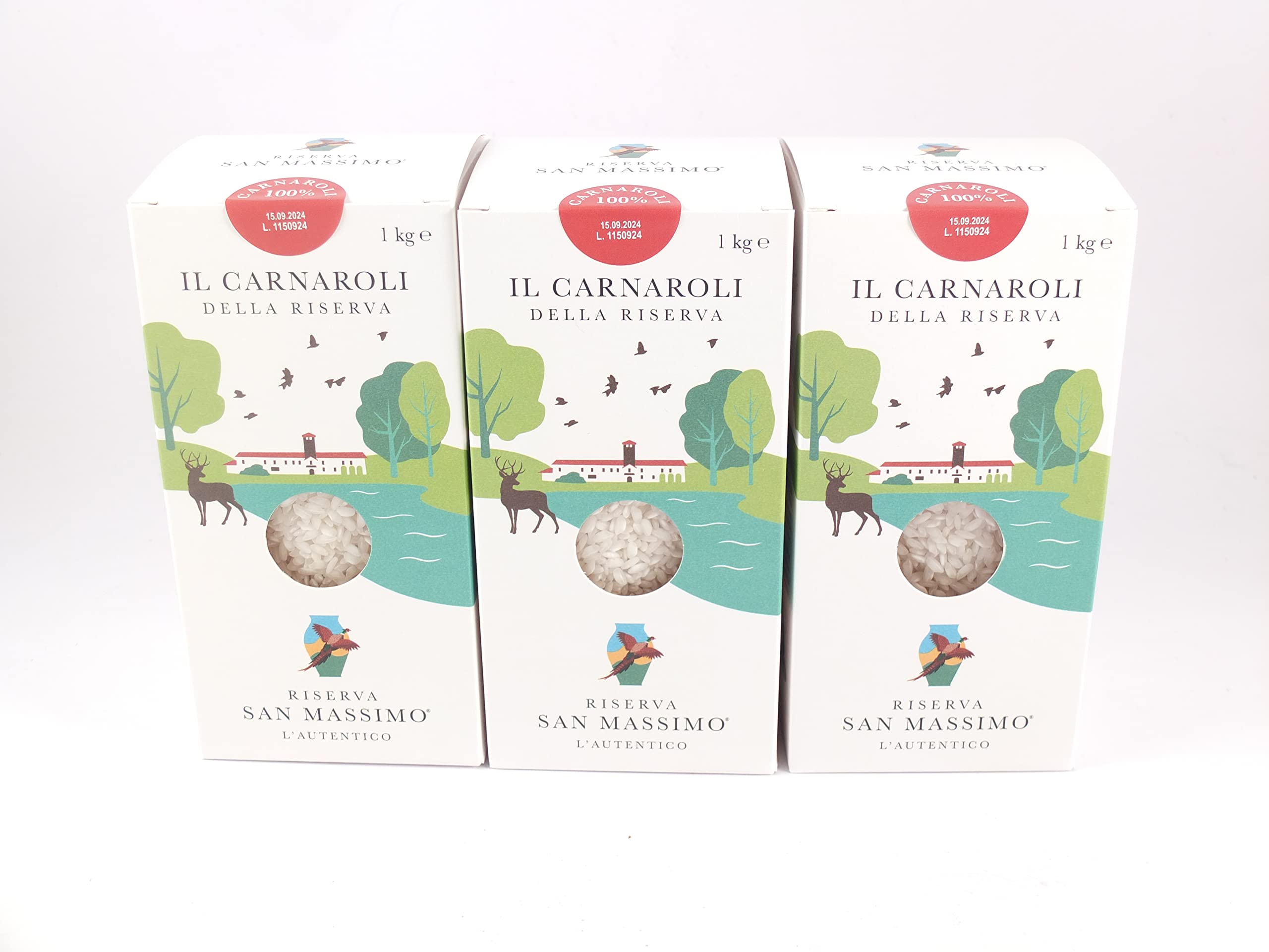 Riso Carnaroli Riserva San Massimo - 3 kg (3 confezioni da 1kg)