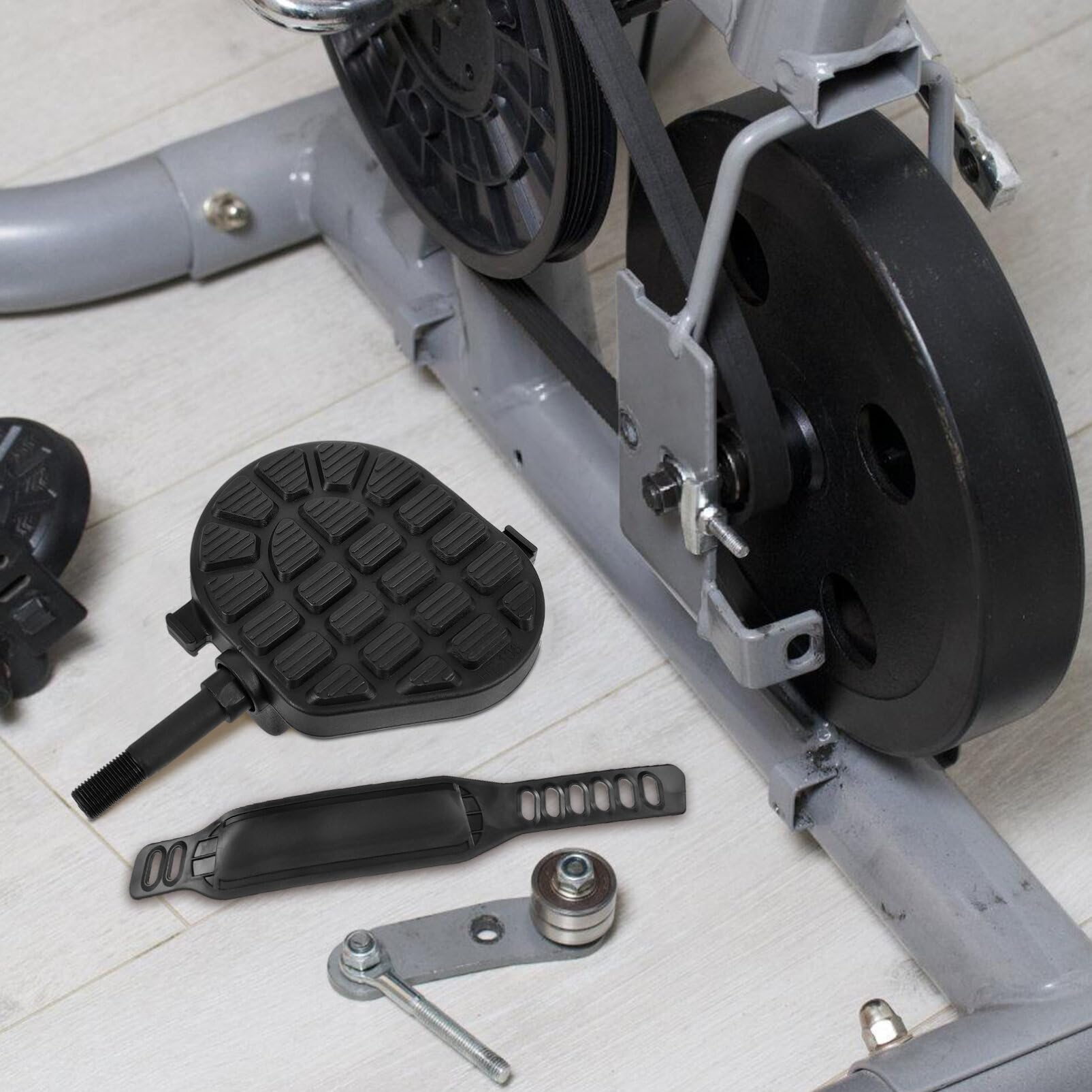 Pedales para Bicicleta de Fitness de Interior con Correas, 1 Juego