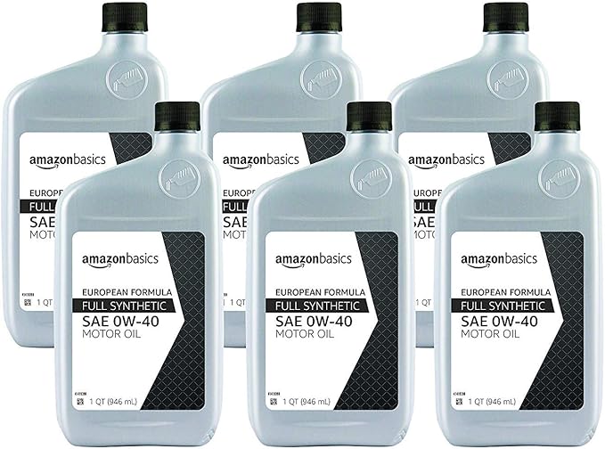 Amazon Basics Full Synthetic Motor Oil 0W401 Quart 6 Pack